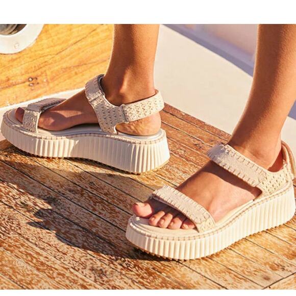 Dolce Vita Suede Leather Platform Sandals New - Picture 1 of 9